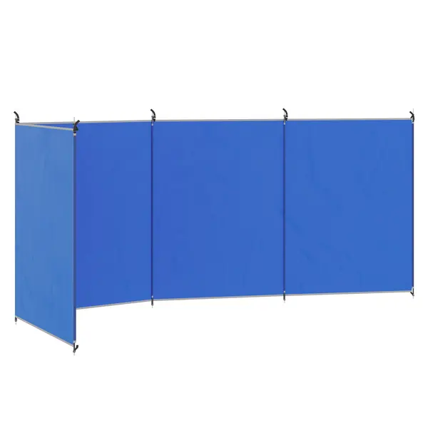 Image of Outsunny Camping Windbreak, Foldable Portable Wind Blocker w/ Carry Bag and Steel Poles, Beach Sun Screen Shelter Privacy Wall, 450cm x 150cm