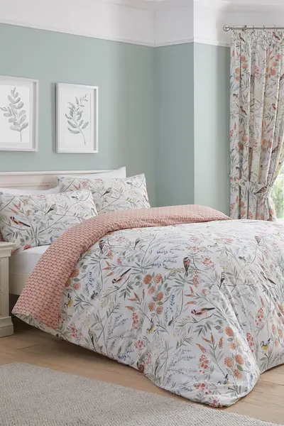Image of Caraway Reversible Terracotta Duvet Cover and Pillowcase Set Terracotta