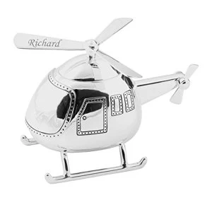 image of BAMBINO BY JULIANA? Silver Plated Helicopter Money Box