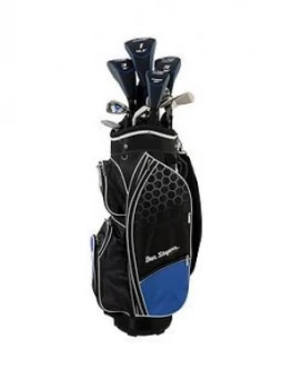 image of Ben Sayers M8 Package Set Blue (Cart Bag) Graphite/Steel - Mens Right Hand + 1 Inch, Blue, Men