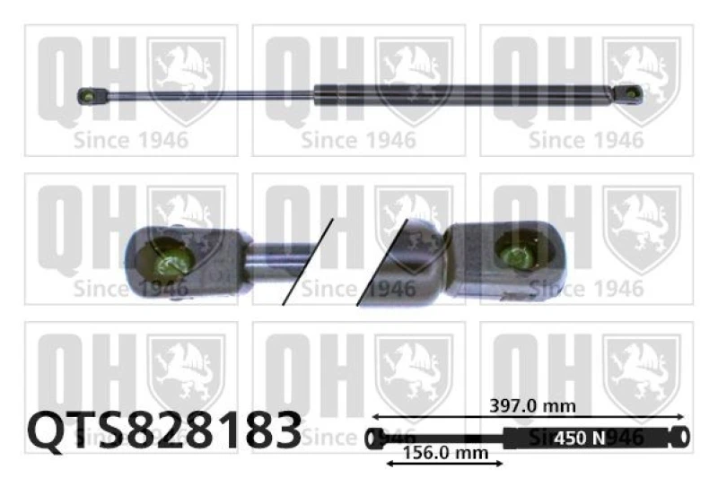 Image of QUINTON HAZELL Bonnet strut QUINTON HAZELL QTS828183