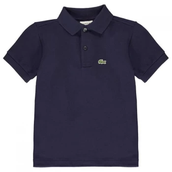 Lacoste Boys Short Sleeved Classic Pique Polo, Navy, Size 12 Years