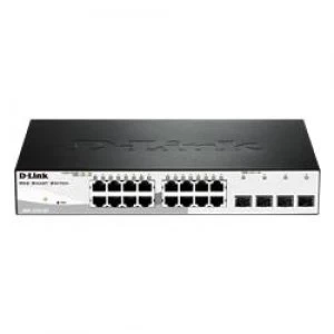 image of D-Link 20-Port Gigabit Smart+ Switch inc 4 SFP Ports (fanless)