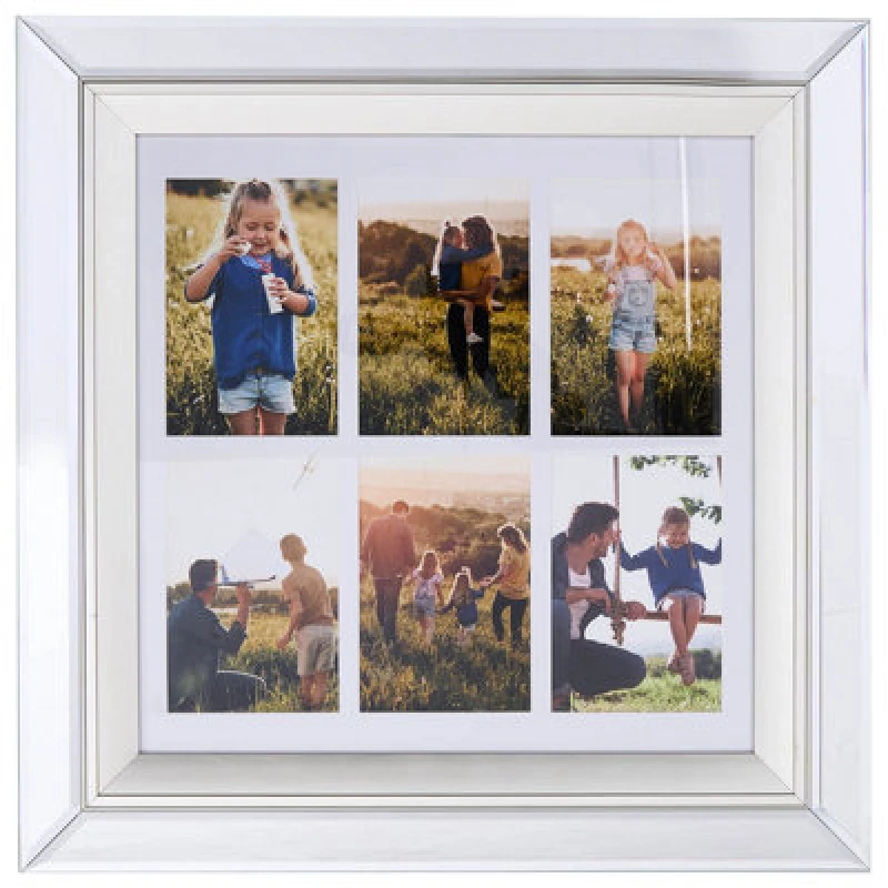 Image of Beliani Frame For 6 Photos Makeni Silver