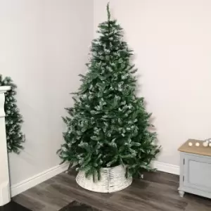 Image of 7ft (2.1m) Premier Luxury Mountain Snow Tipped Fir Christmas Tree with 1,155 Tips