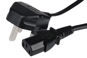 Image of Maplin IEC C13 Plug Female to UK 3-Pin Plug Power Supply Cable - 1.5m