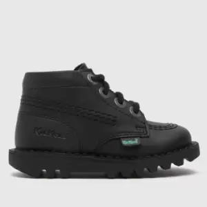 Image of Kickers Black Kick Hi Vegan Boys Toddler Boots