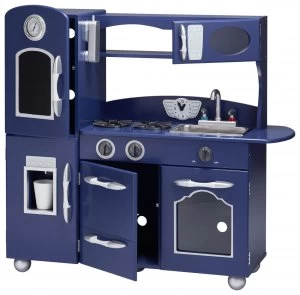 image of Teamson Kids Classic Play Kitchen Navy