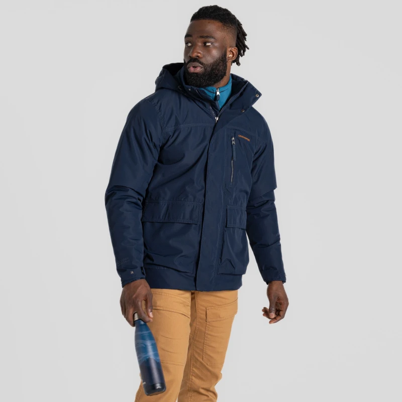 Image of Craghoppers Craghoppers Men Padley Waterproof Insulated Jacket in Black Size: Small Black S Male 5063260083959