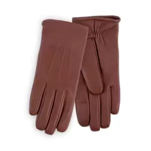 Image of totes Isotoner Ladies 3 Point Leather Gloves Tan