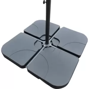 image of Water Fillable Cross Stand Cantilever Parasol Base Black