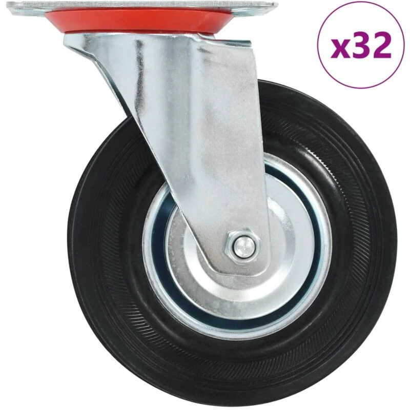 Image of VIDAXL 32 pcs Swivel Casters 125mm Vidaxl 8719883717678