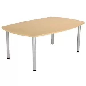 Image of Jemini Boardroom Table Pole Leg 1800x1200x730mm Nova Oak KF821847