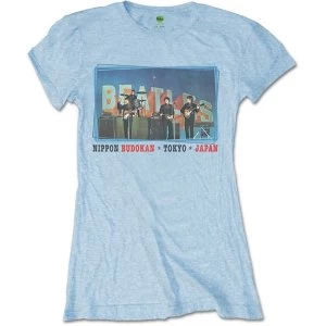 Image of The Beatles - Nippon Budokan Womens Medium T-Shirt - Blue