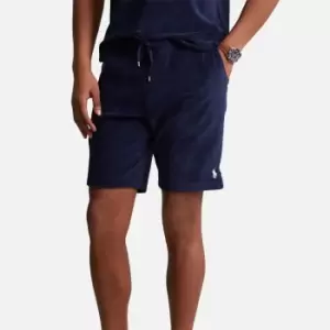 Image of Polo Ralph Lauren Logo-Embroidered Terry Shorts - L