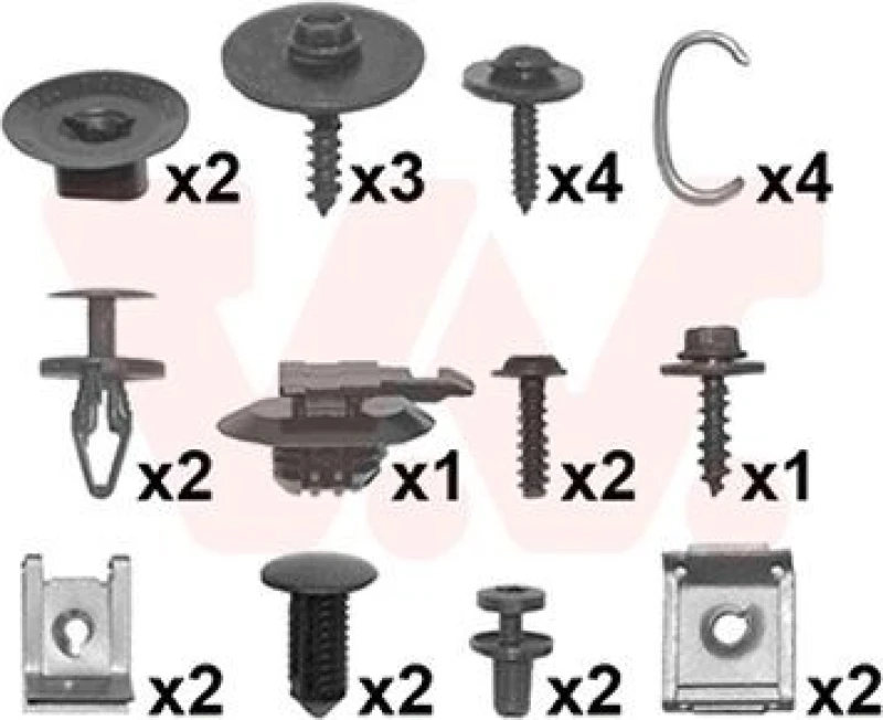Image of VAN WEZEL Mounting Kit, bumper VAN WEZEL 4409793