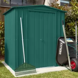 Image of 6' x 8' Lotus Heritage Green Apex Metal Shed (2.47m x 1.84m)