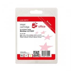 Image of 5 Star Office Supplies Inkjet Cartridge Page Life Yellow 600pp Brother