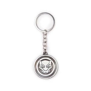 Image of Marvel Comics - Black Panther Logo Keychain - Silver