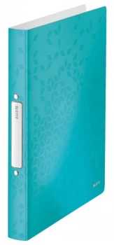 Image of Leitz WOW 2-O Ringbinder A4 PP 25mm Ice Blue PK10