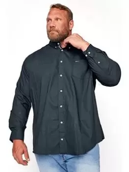 Image of BadRhino Essential Long Sleeve Oxford Shirt - Navy, Size 1Xl, Men