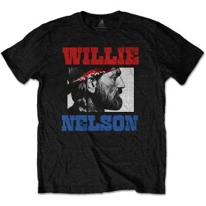 image of Willie Nelson - Stare Unisex Large T-Shirt - Black