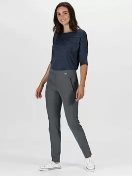 Image of Regatta Pentre Fitted Stretch Walking Trouser - Grey, Size 14, Women