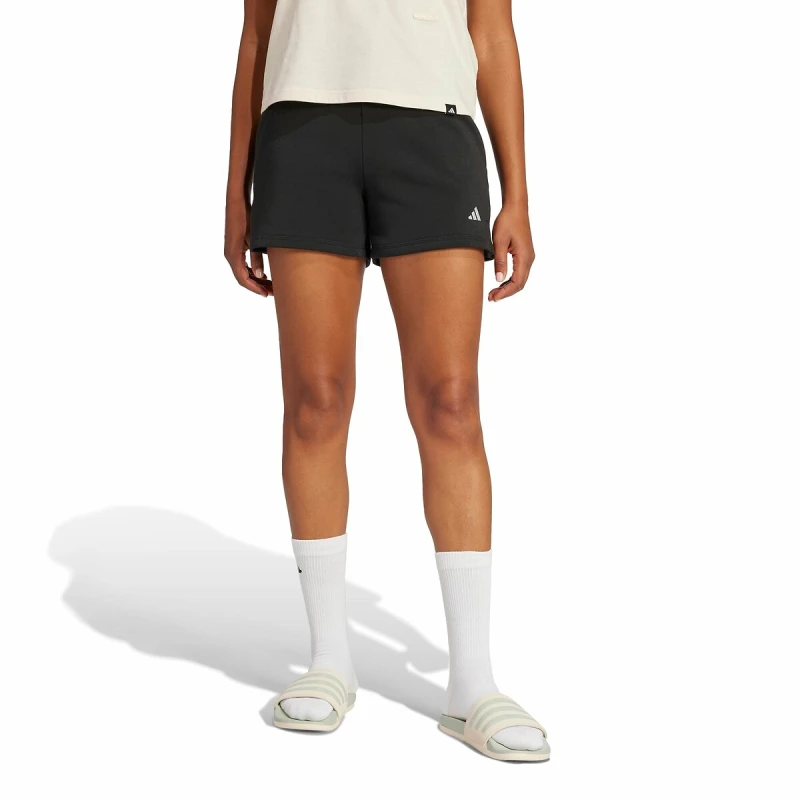 Image of Adidas SPORTSWEAR Essentials Shorts with Small Logo Detail Black Polyester S