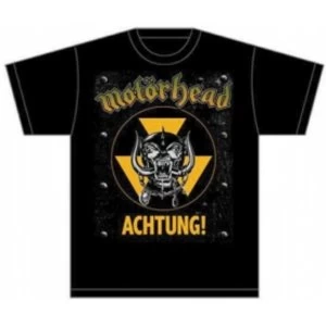 image of Motorhead Achtung Mens T Shirt: Large