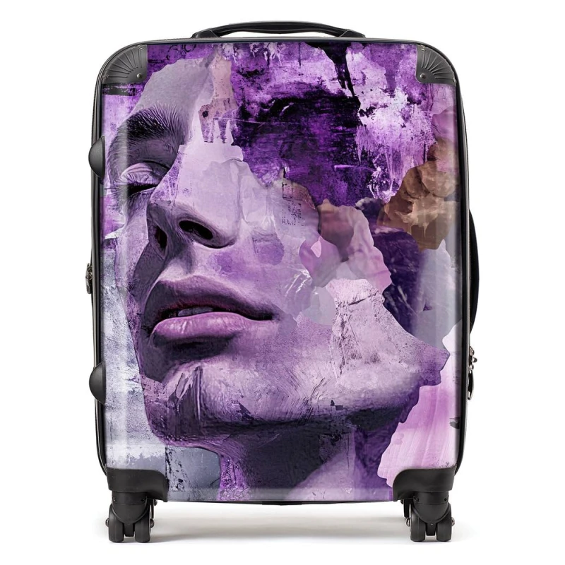 Image of Designer Luggage Calista Vale: 00011 Suitcase in Purple Size: Large Purple Unisex Large