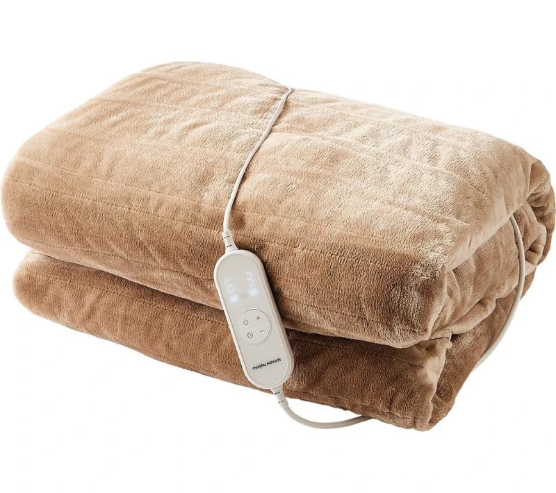 Image of Morphy Richards EverCosy Fleece Heated Throw - Mocha, 200 x 180cm 5056765401878