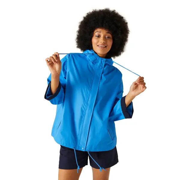 Image of Regatta Womens Sarika Full Zip Hooded Waterproof Coat 10 - Bust 34' (86cm) Sonic Blue RWW432-RAD-10