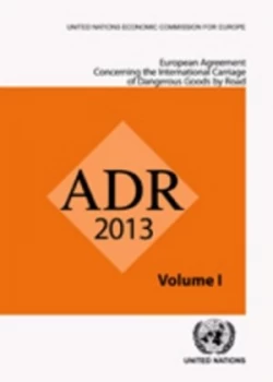 Image of European Agreement Concerning the International Carriage of Dangerous Goods by Road adr by United Nations Paperback