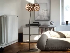 Image of Narisa 5 Light Floor Lamp Gold, Brown, G9