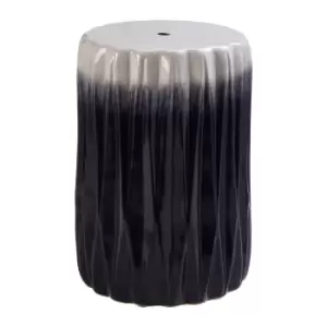 Image of Blue and White Azul Ceramic Table/Stool