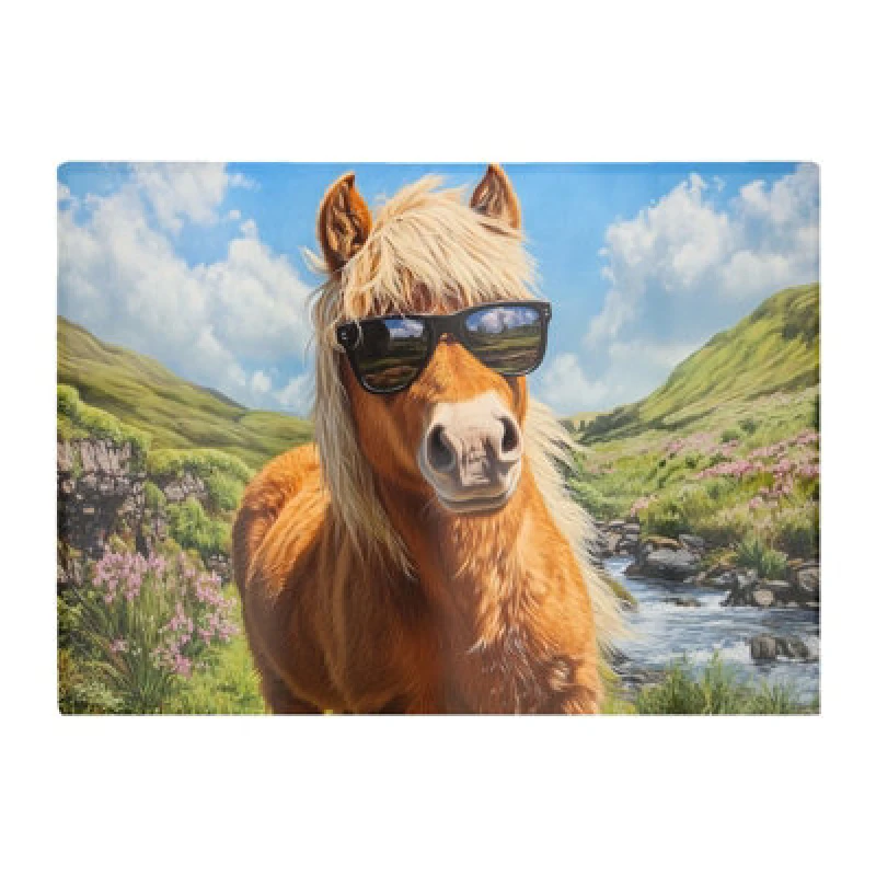 Image of Warren Reed Designer Highland Pony Enjoying The Sun Chopping Board