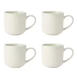 image of Cranborne Stoneware Mugs, Set of 4, 320ml Cream