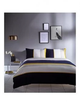 image of Karen Millen Colour Block Duvet Cover Set