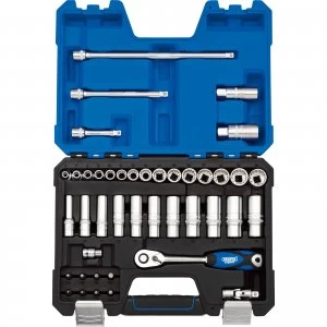 Image of Draper Expert 42 Piece 3/8" Drive Bi Hex Socket Set Metric 3/8"
