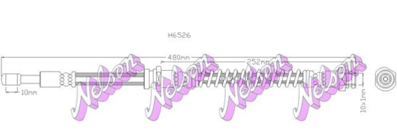 Image of Brake hose KAWE H6526