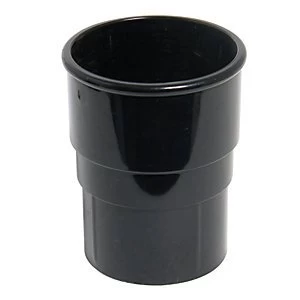 image of FloPlast RS1B Round Line Downpipe Pipe Socket - Black 68mm