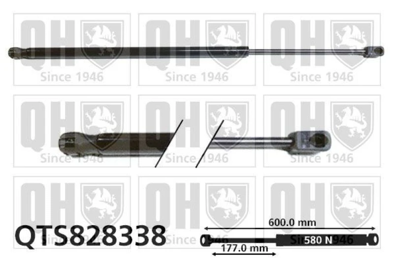 Image of QUINTON HAZELL Tailgate strut QUINTON HAZELL QTS828338