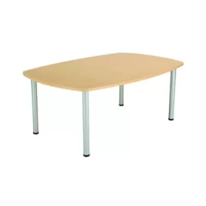 Image of Jemini Boardroom Table 1800x1200x730mm Nova Oak/Silver KF816517