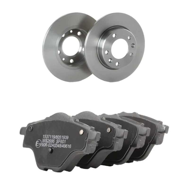 Image of RIDEX 3405B2173 Brake disc and pads set Rear Axle, Brake Disc Type: Solid Brake Set,disc brakes (3405)