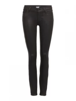 image of Paige Verdugo Coated Ultra Skinny Jeans in Black