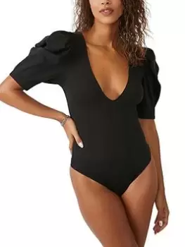 Free People Va Va Voop Bodysuit - Black