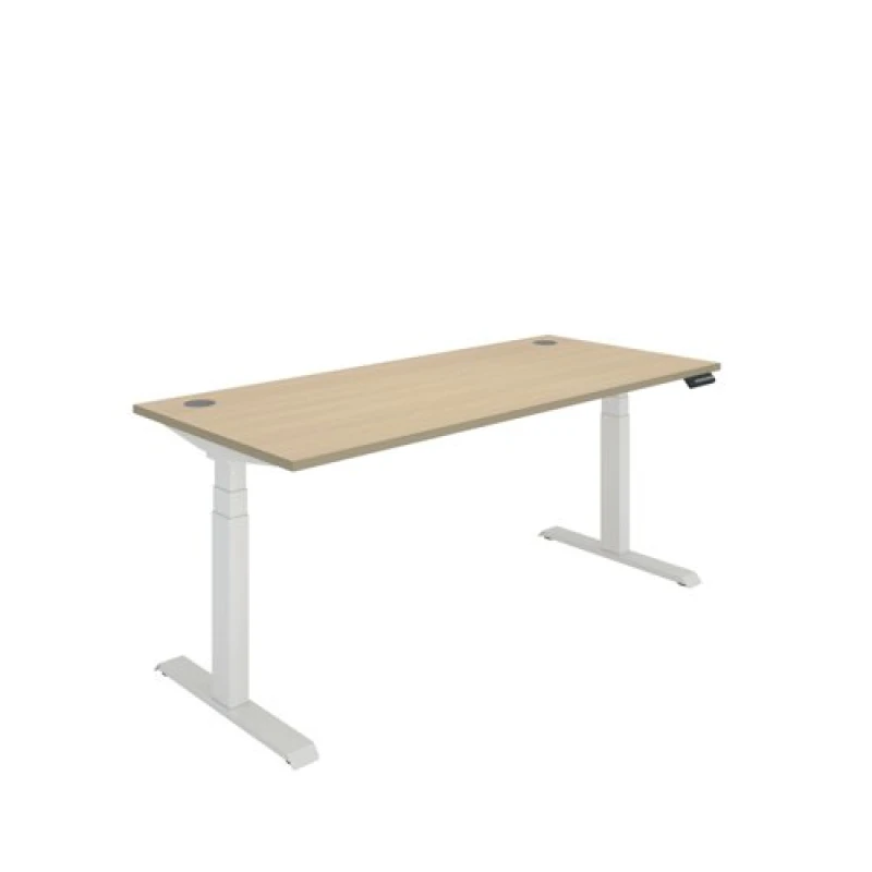 Image of Polaris Dual Motor Sit/Stand Desk 1800x800 Oak/White KF800142