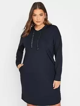 Image of Yours Pocket Hoodie Dress - Blue Size 18, Women
