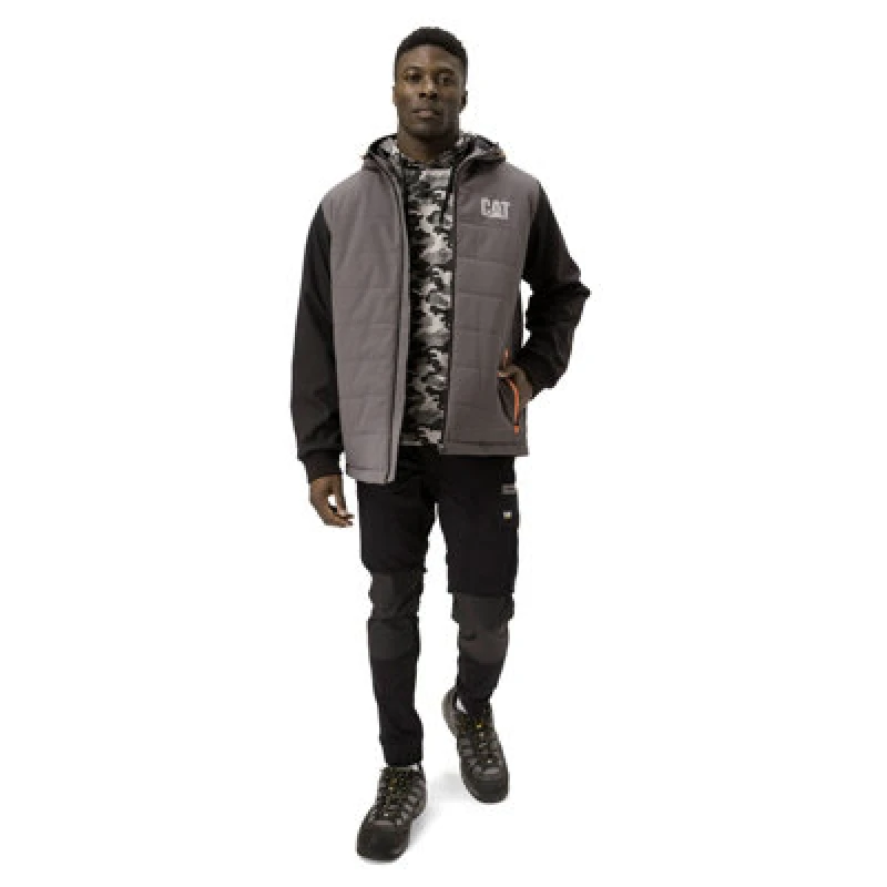 Image of Caterpillar Mens Tech Hybrid Jacket in Black Size: XL Black Male XL
