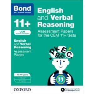 Image of Bond 11+: English and Verbal Reasoning: Assessment Papers for the CEM 11+ tests : 10-11+ years